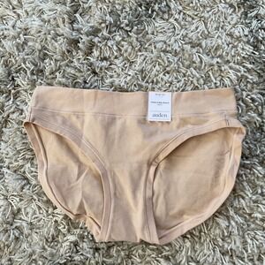 Auden Womens Cotton 4-Way Stretch Bikini Underwear Nude Tan Size M 8-10 NWT